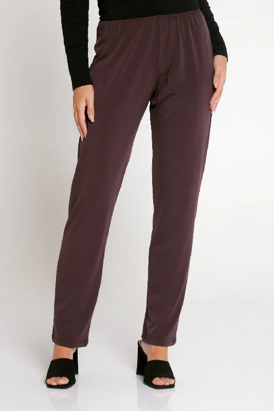 Women's Flared PantsGianna Lightweight Fleece Pants - Choc