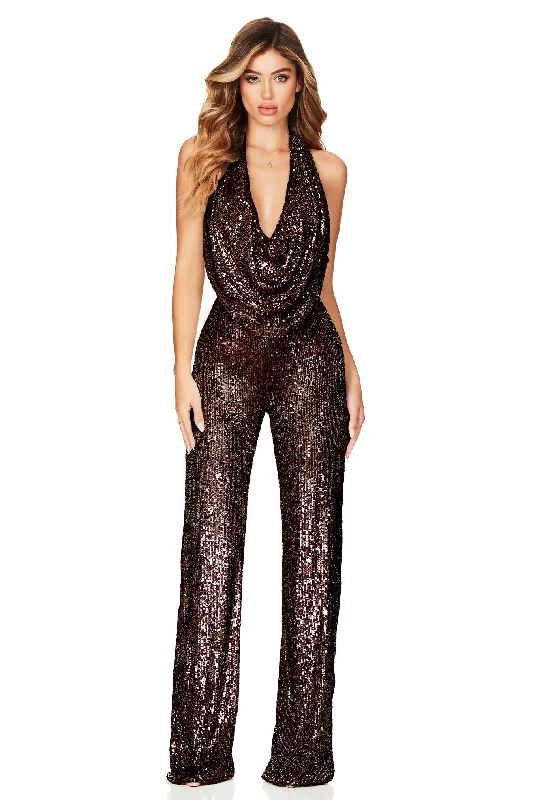 Women's Jumpsuits with V-Shaped CollarNookie Fantasy Jumpsuit - Chocolate