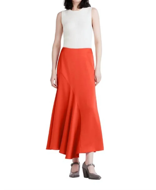 Women's Asymmetrical SkirtsPaulette Flared Midi Skirt In Sunset