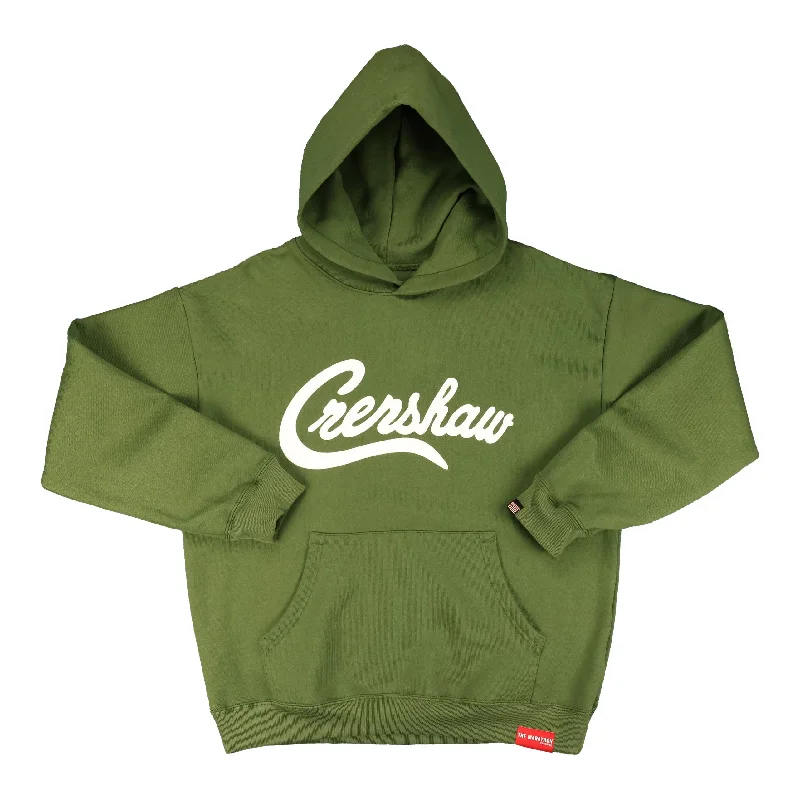 Women's Hooded Sweatshirts with Sherpa LiningCrenshaw Hoodie - Olive/White