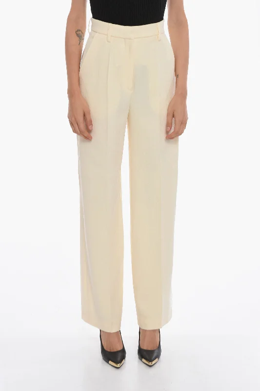 Women's Jodhpurs with Mid-LengthNanushka Bouclé-textured LANAI Tailored Pants with High Waist