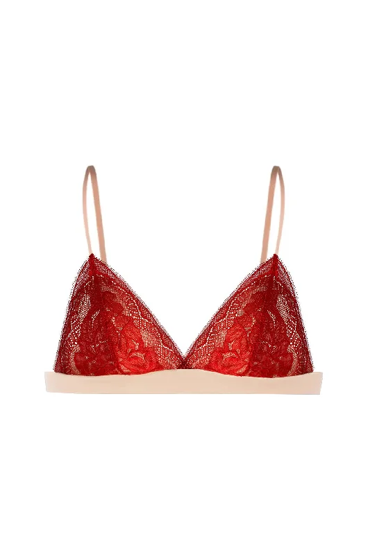 convertible plunge bra with lace trimPalvin Kadın Dantelli Bralet