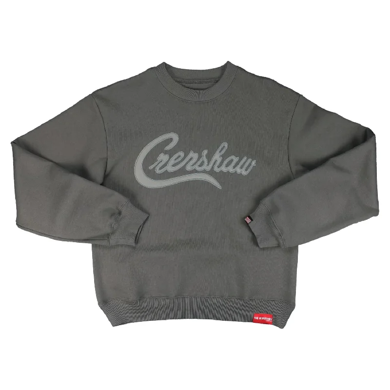 Women's Hooded Sweatshirts with Cinched WaistCrenshaw Crewneck - Slate Grey/Slate Grey