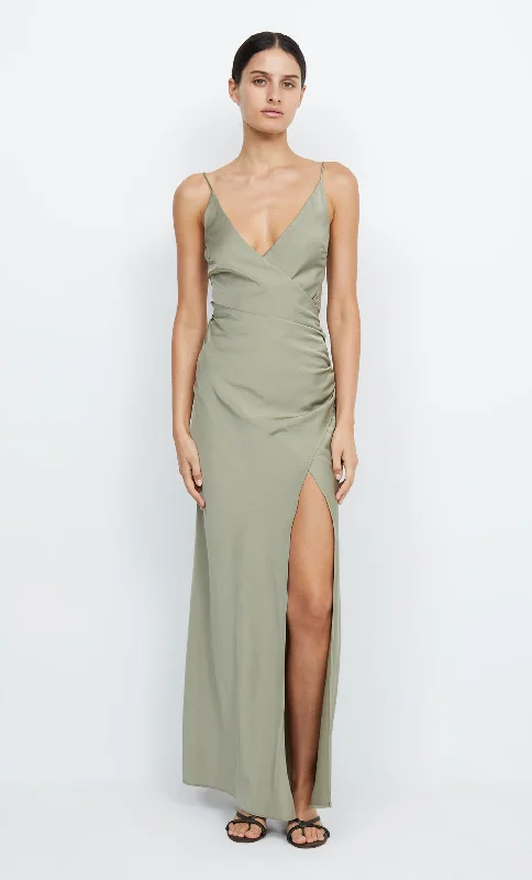 Women's Sweetheart-Back DressesETERNITY V MAXI DRESS - SAGE