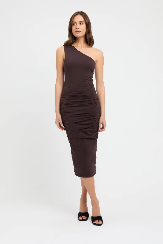 Women's Notched Collar DressesKeeley Midi Dress