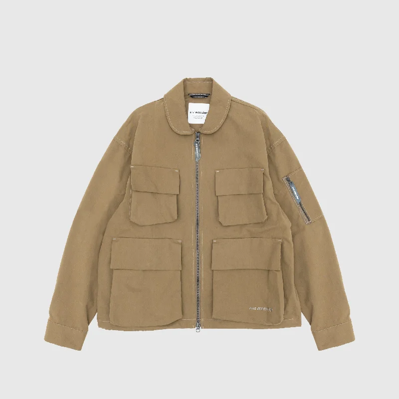 Women's Coats with Fur Trimmed ButtonsC/PE TWILL FIELD JACKET