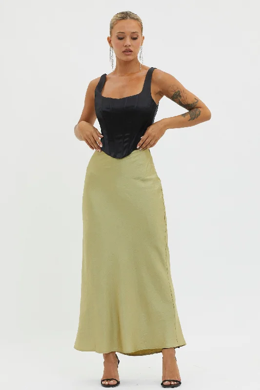 Women's Asymmetrical SkirtsGuiding Light Midi Skirt Light Green