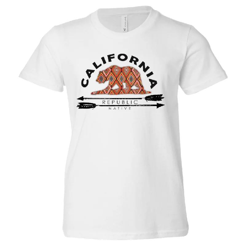 Women's Hooded Sweatshirts with Front PocketsCalifornia Republic Native Asst Colors Youth T-Shirt/tee