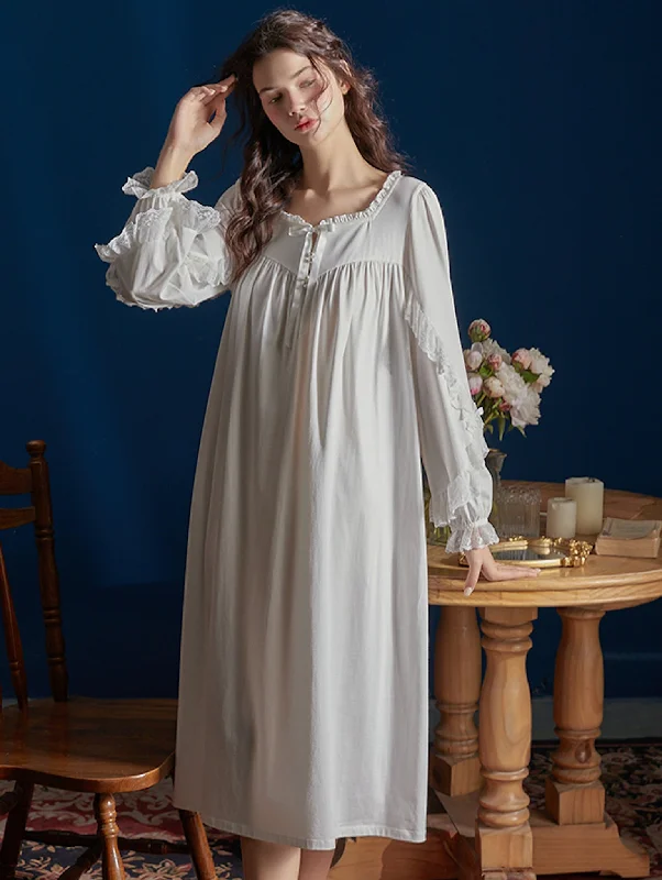 women's pajamas with elastic waistbandsVintage Long Nightgown, Royal Princess Delicate Lace Victorian Nightgown