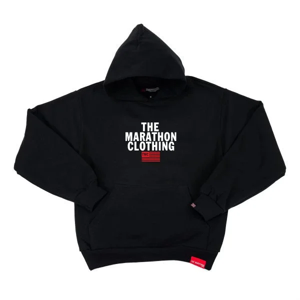 Women's Hooded Sweatshirts with Flannel LiningLimited Edition TMC Stacked Logo Hoodie - Black/White