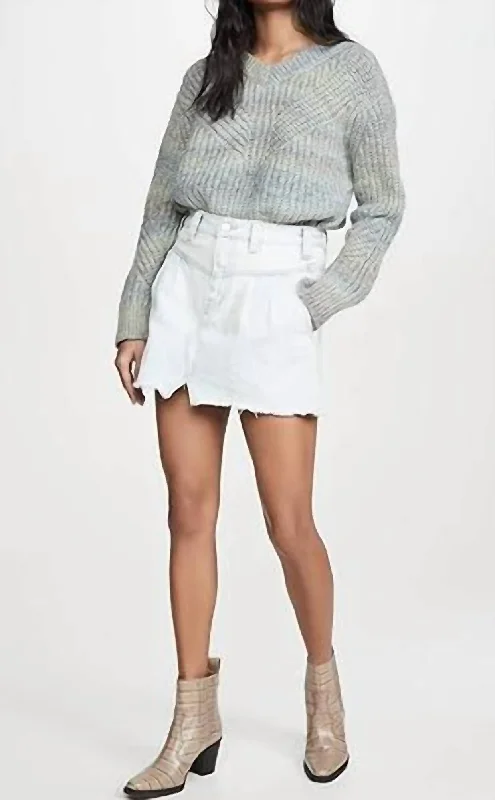 Women's Knit SkirtsSidecar Denim Skirt In Clay White