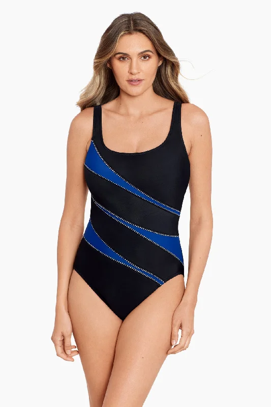 Colorblock Helix One Piece Swimsuit DD-Cup