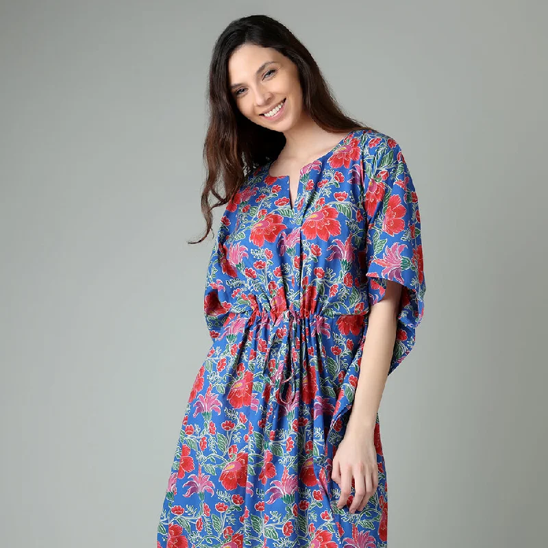 women's pajamas with a cozy, snug fit for ultimate comfortClarence Indigo Kaftan