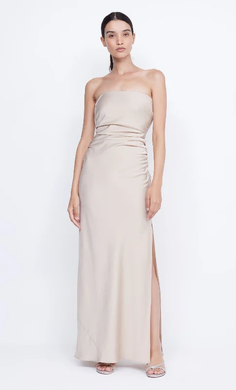 Women's Gathered DressesETERNITY STRAPLESS MAXI - SAND