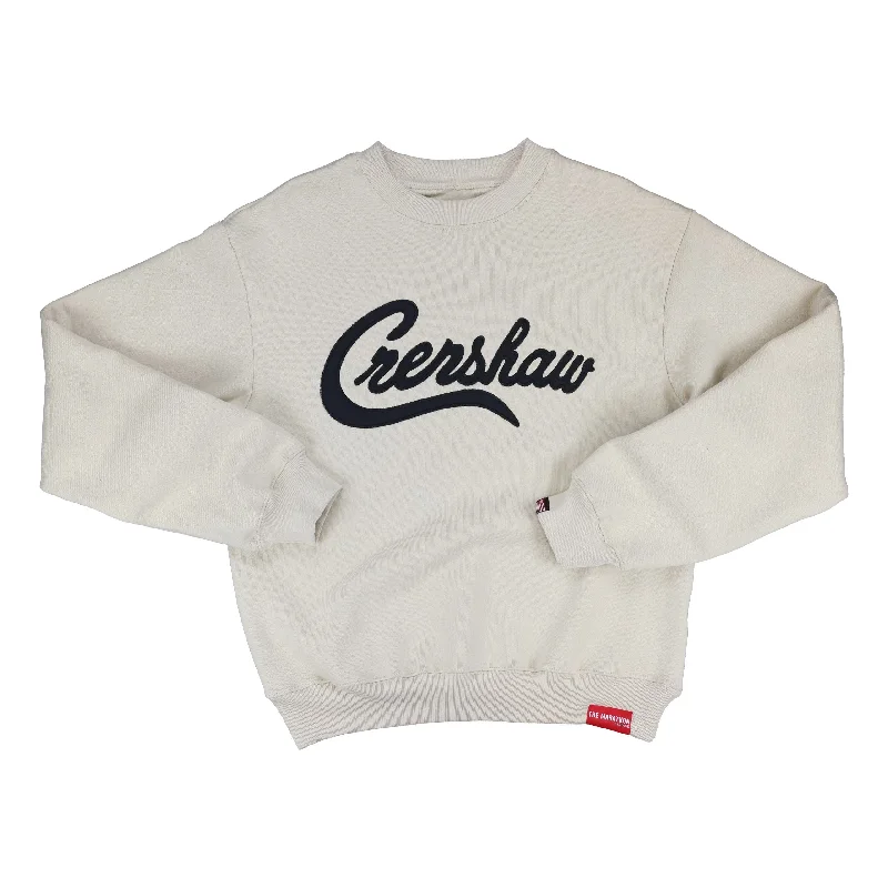 Women's Hooded Sweatshirts with Straight WaistCrenshaw Crewneck - Bone/Black