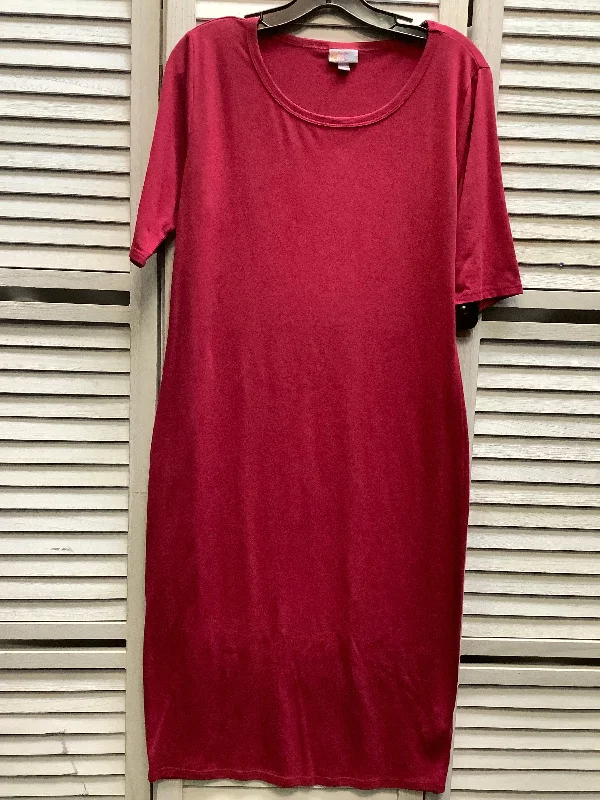 Women's Collarless DressesPink Dress Casual Short Lularoe, Size L