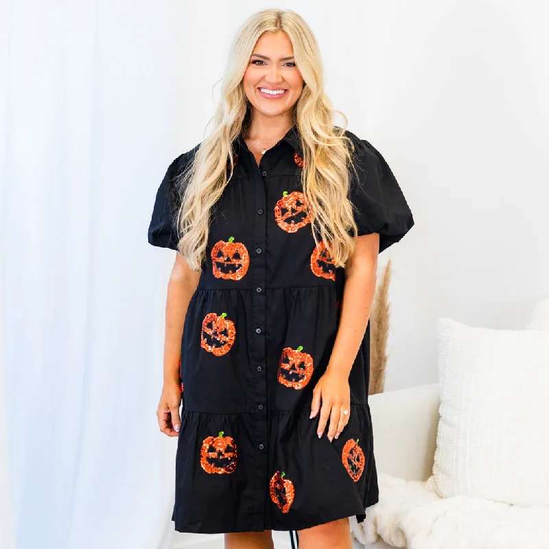 Women's Boat Collar DressesThe Great Pumpkin Patch Dress, Black