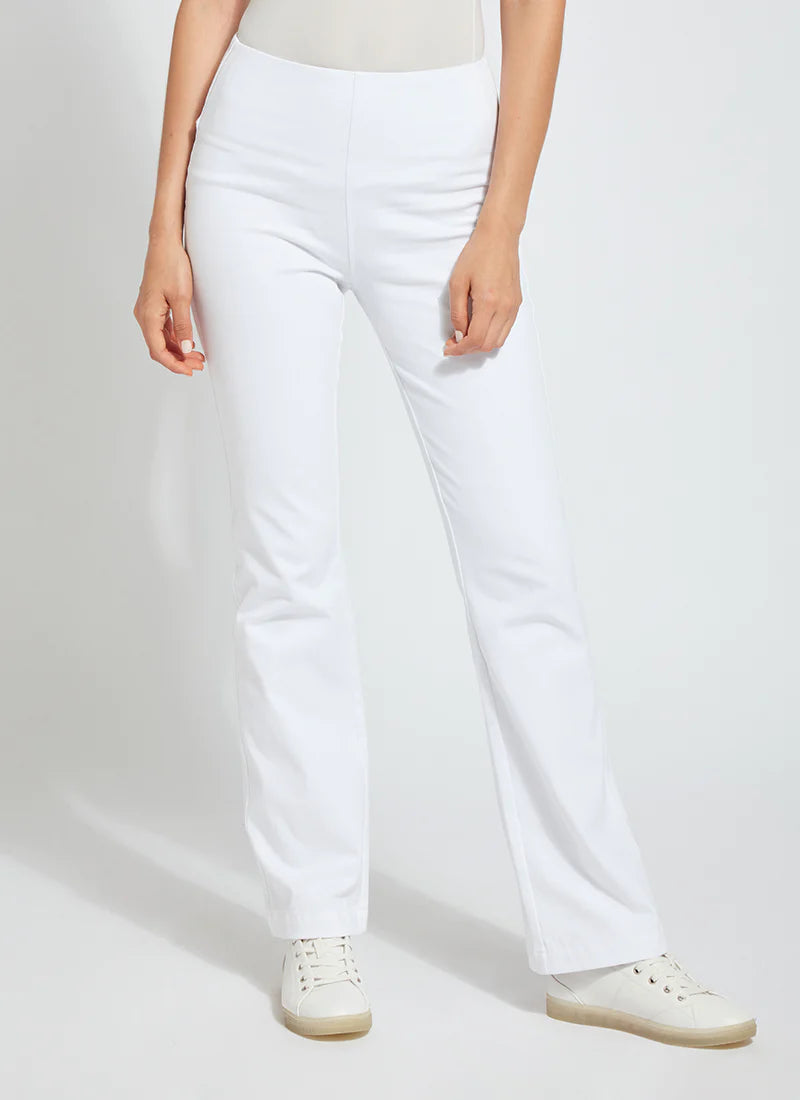 Women's Jodhpurs with Mid-LengthBaby Bootcut Denim - White