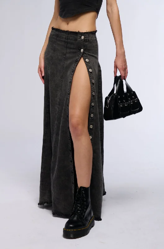 Women's Jodhpurs with Narrow CollarCOME TO ME DENIM MAXI SKIRT