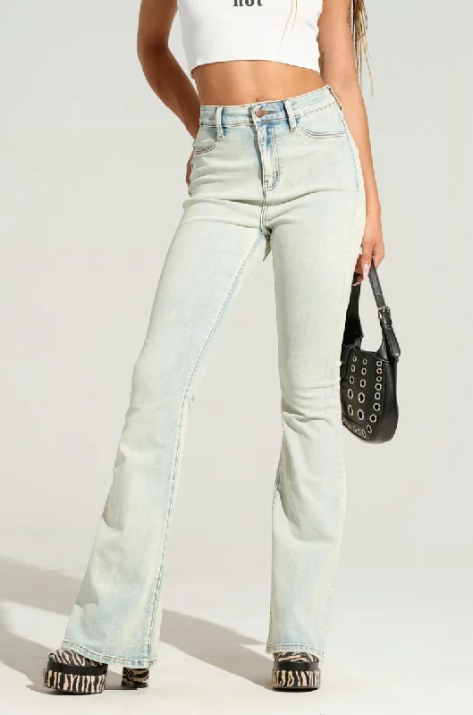 Women's Jodhpurs with Collarless DesignKEEP WISHING DENIM PANT