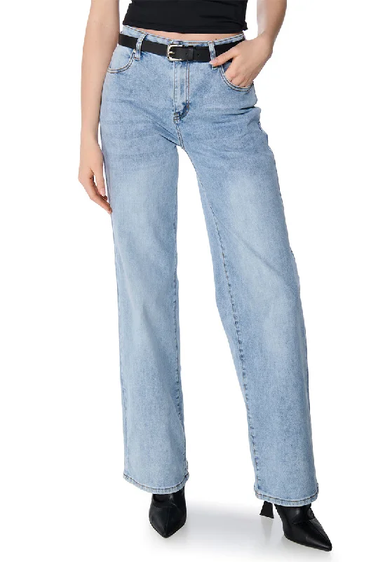 Women's Jodhpurs with Asymmetrical HemPERFECT FIT EVERYDAY WIDE LEG DENIM