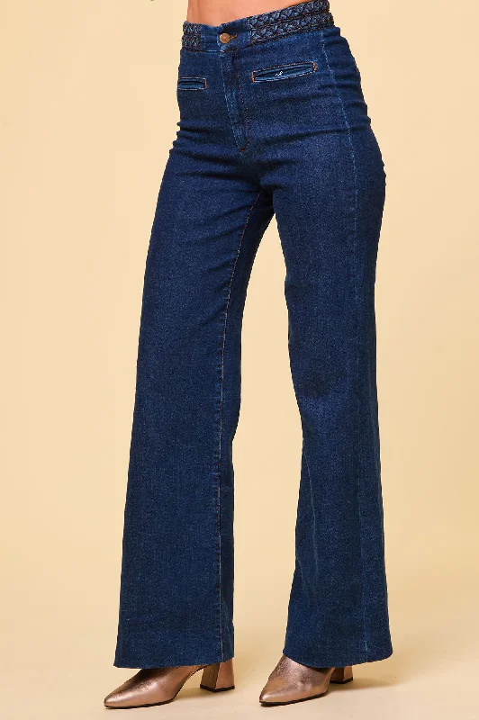 Women's Jodhpurs with Lapel CollarRoss Denim Jeans | Dark Wash