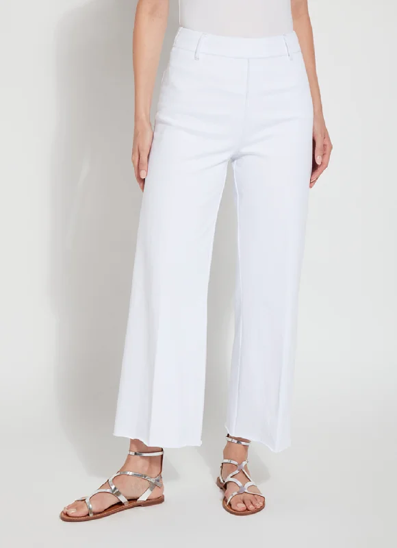 Women's SlacksWide Leg Denim - White