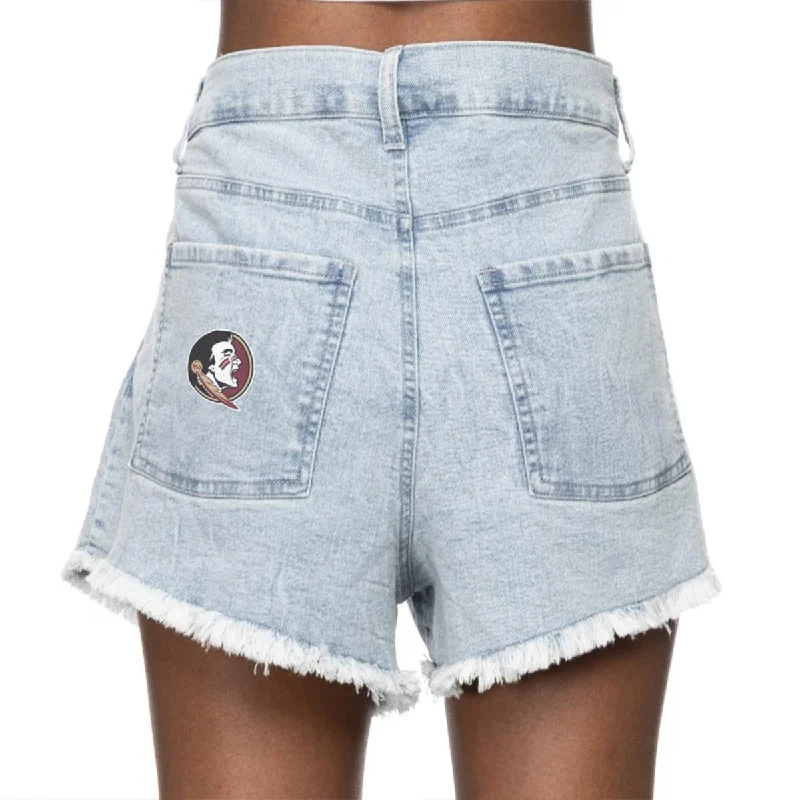 Women's Palazzo PantsZooZatz Women's Seminole Logo Jean Short - Denim