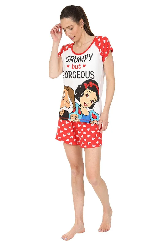 women's pajamas with moisture-wicking fabricWomen's Snow White 'Grumpy But Gorgeous' Short Pyjamas