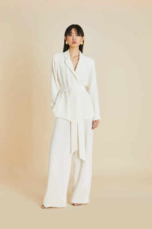 women's pajamas for ultimate relaxationJagger Ivory Pajamas in Marocain