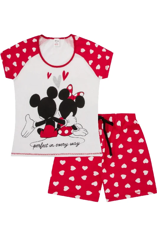 women's pajamas for campingWomen's Disney Minnie & Mickey Mouse Short Pyjamas