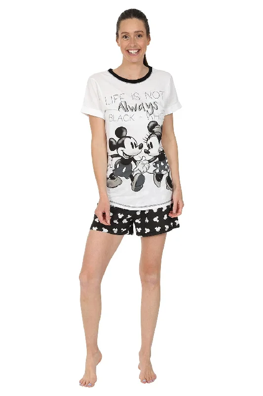 women's pajamas with adjustable waistbandsWomen's Disney Minnie & Mickey Mouse Short Pyjamas