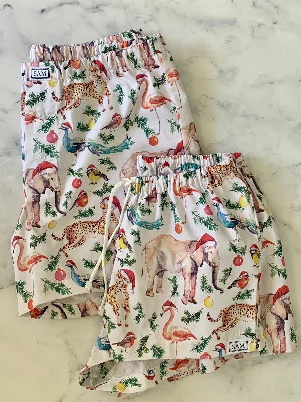 women's pajamas featuring animal printsMens Christmas Animal Boxers